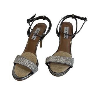 Steve Madden Rhinestone Dress Heels Size‎ 7M Ritter Bling Shiney